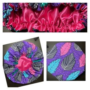 Sleep Cap/Bonnet  - Satin Lined African Print Adjustable